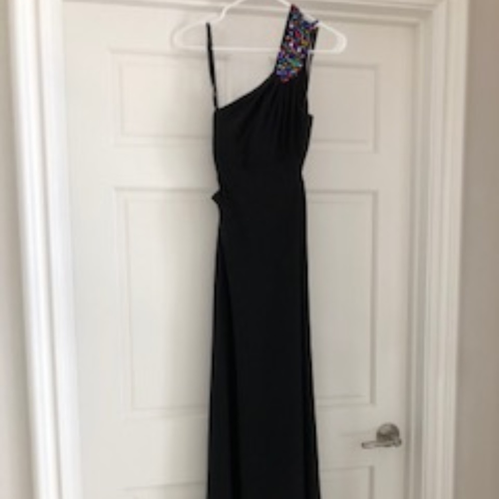 Stacy Sklar One Shoulder Beaded Prom Dress NWT